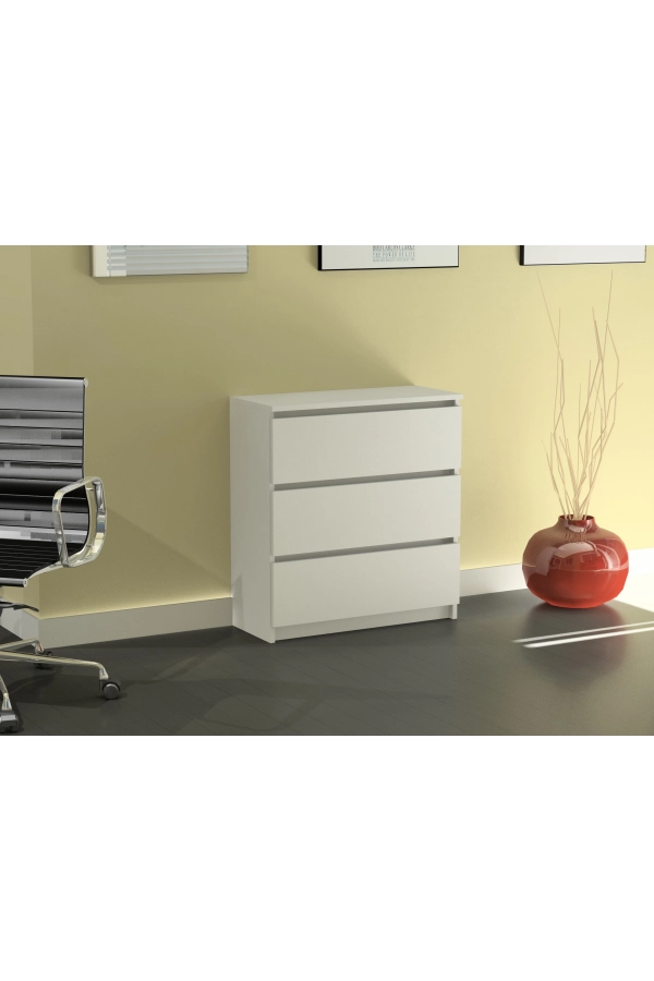 Komoda RICO 3S biała 80 cm